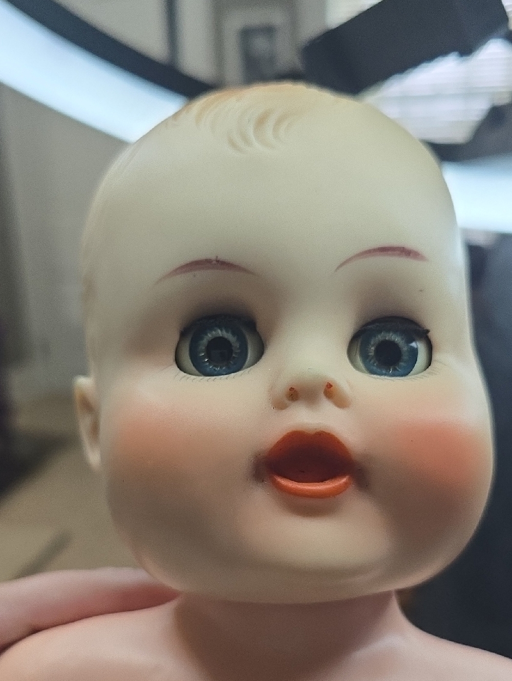 Vintage Horman 21 Blue Sleepy Eyed Baby Doll With Cry Mechanism [As Is]